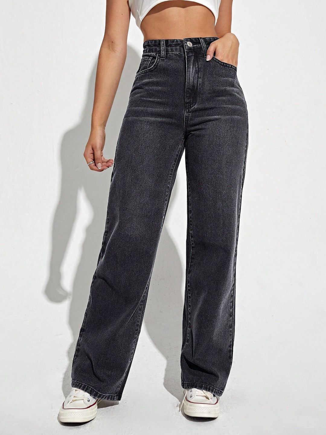 Thea Wide leg denim trousers