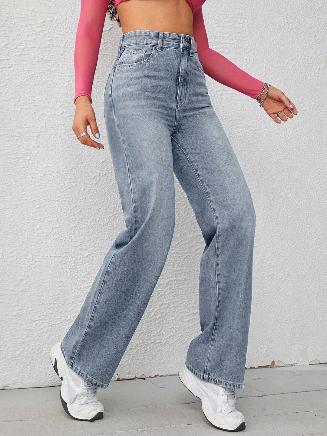 Thea Wide leg denim trousers