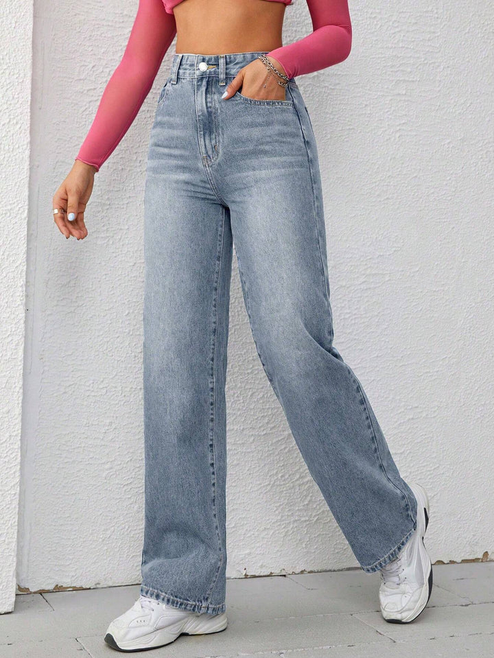 Thea Wide leg denim trousers