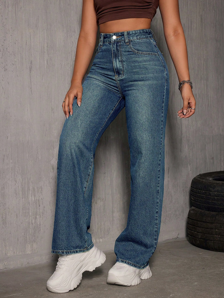 Thea Wide leg denim trousers