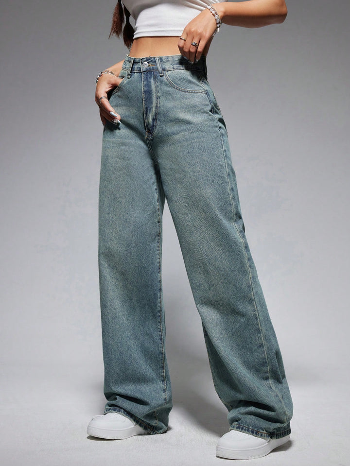 Thea Wide leg denim trousers