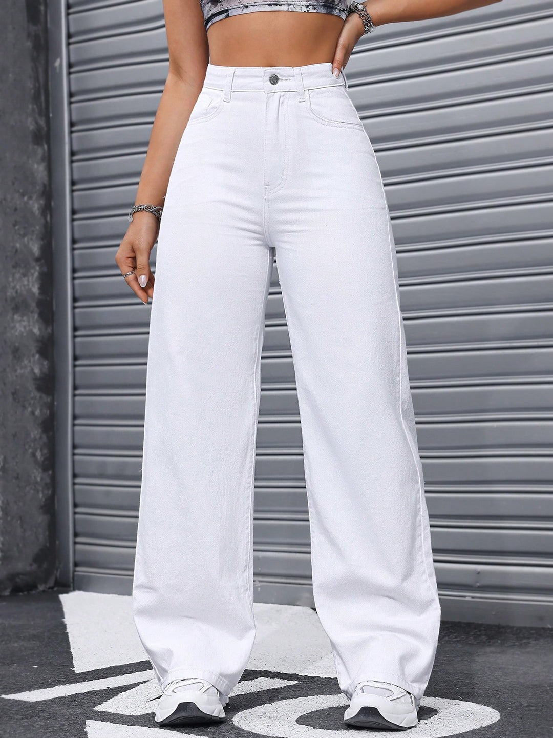 Thea Wide leg denim trousers