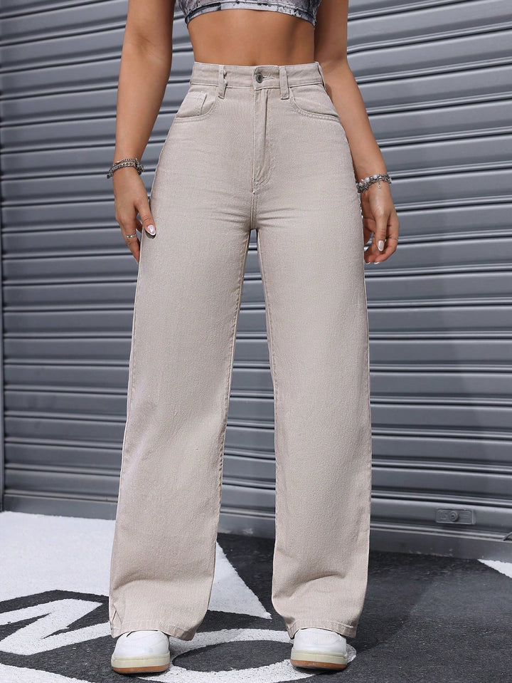 Thea Wide leg denim trousers