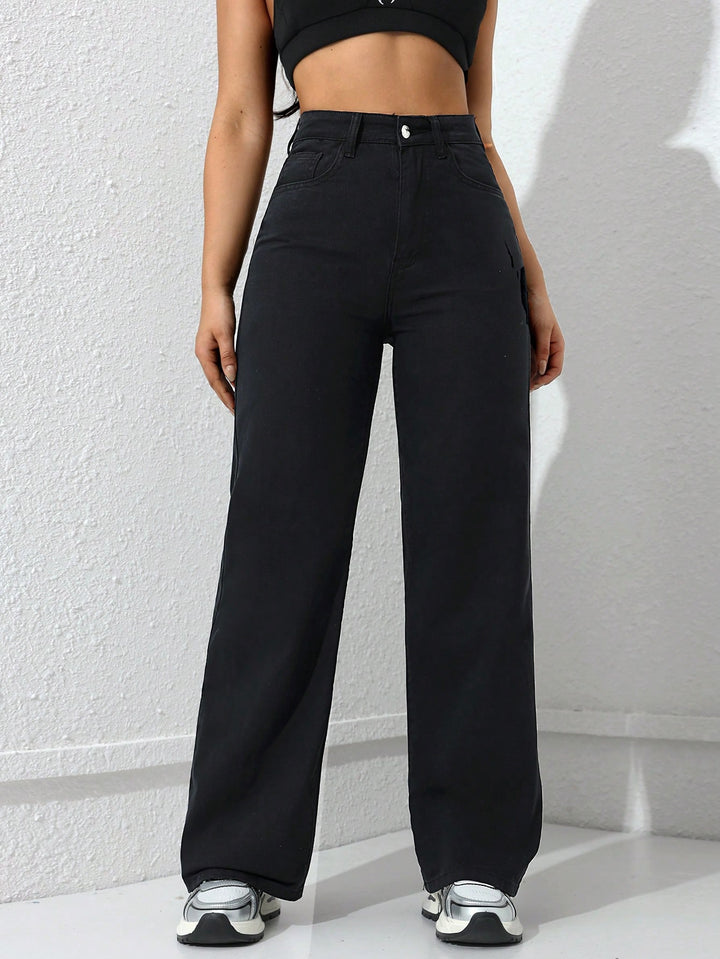 Thea Wide leg denim trousers