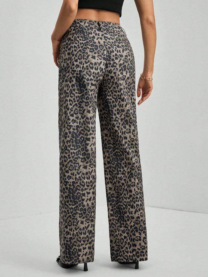 Bella leopard print trousers