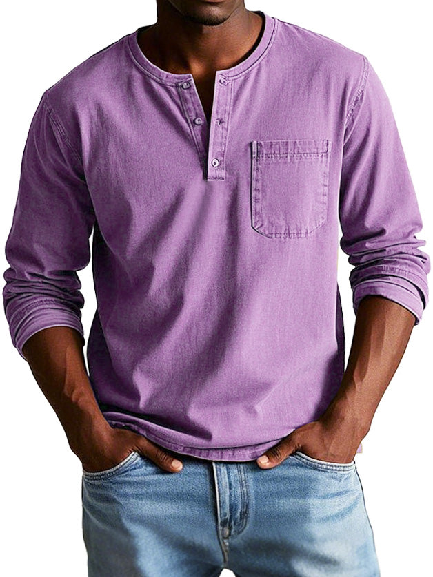 Elliot Long Sleeve Henley Shirt