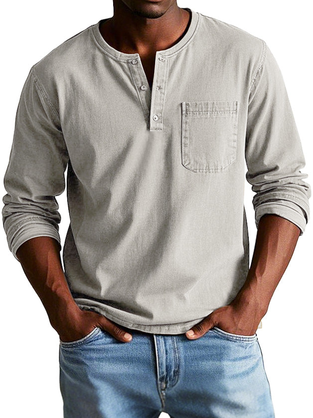 Elliot Long Sleeve Henley Shirt