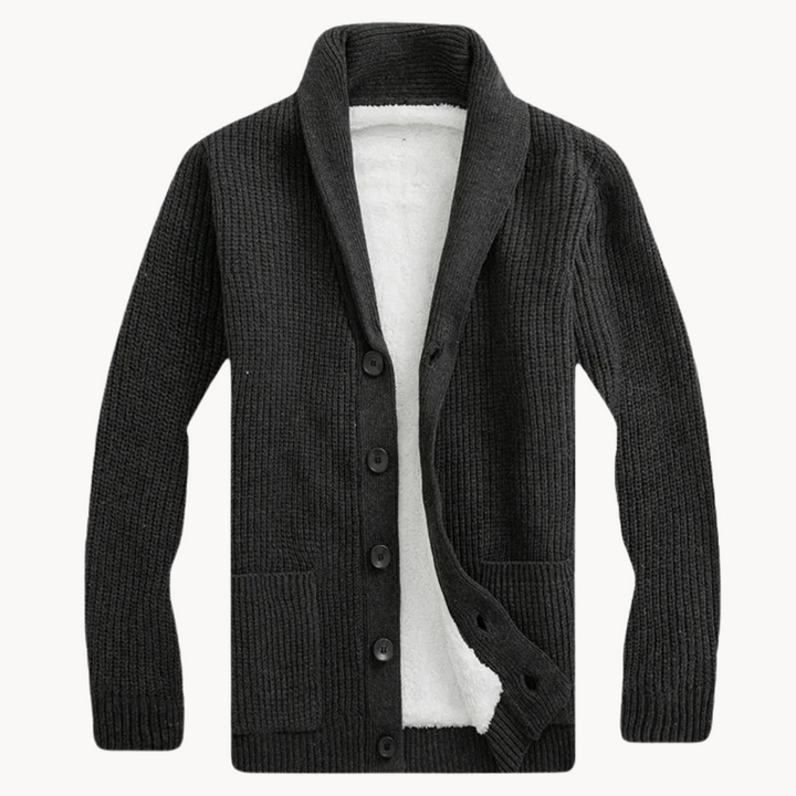 Fleece Shawl Collar Cardigan