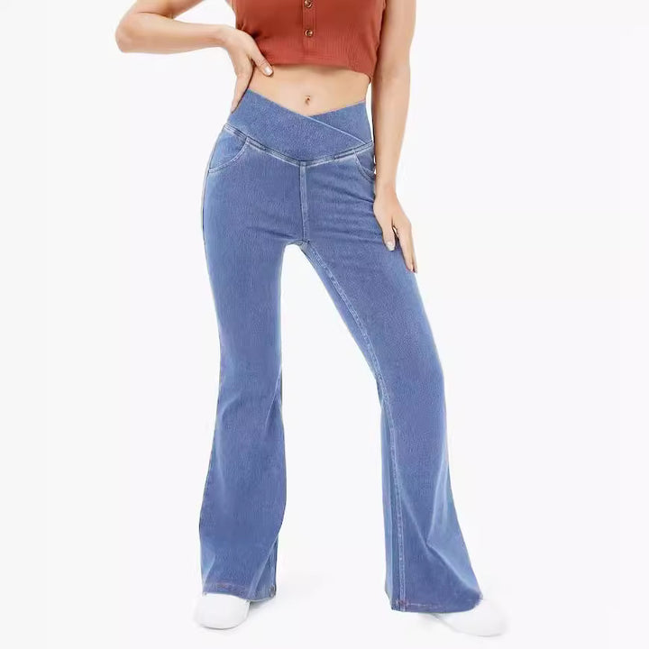 Cleo High Waist Crossover Jeans