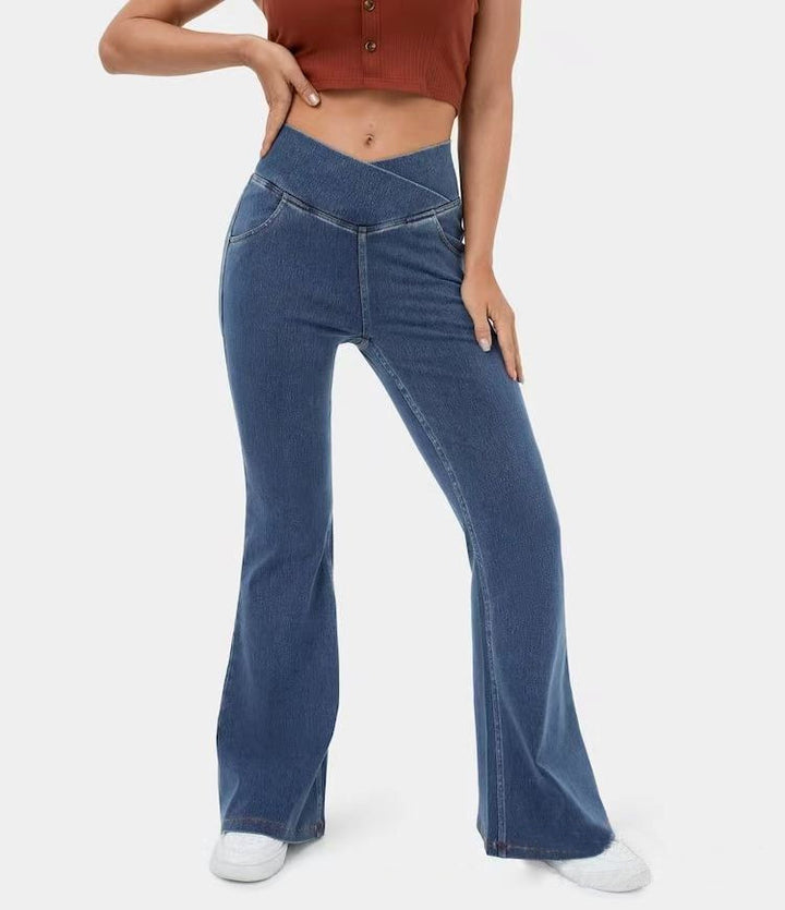 Cleo High Waist Crossover Jeans