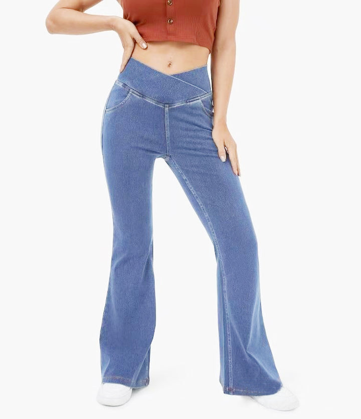 Cleo High Waist Crossover Jeans