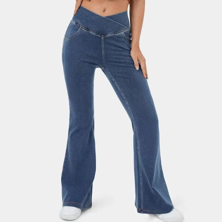 Cleo High Waist Crossover Jeans