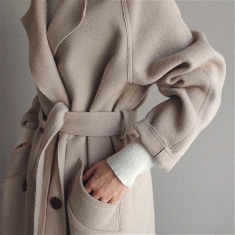 Clara wool trench coat